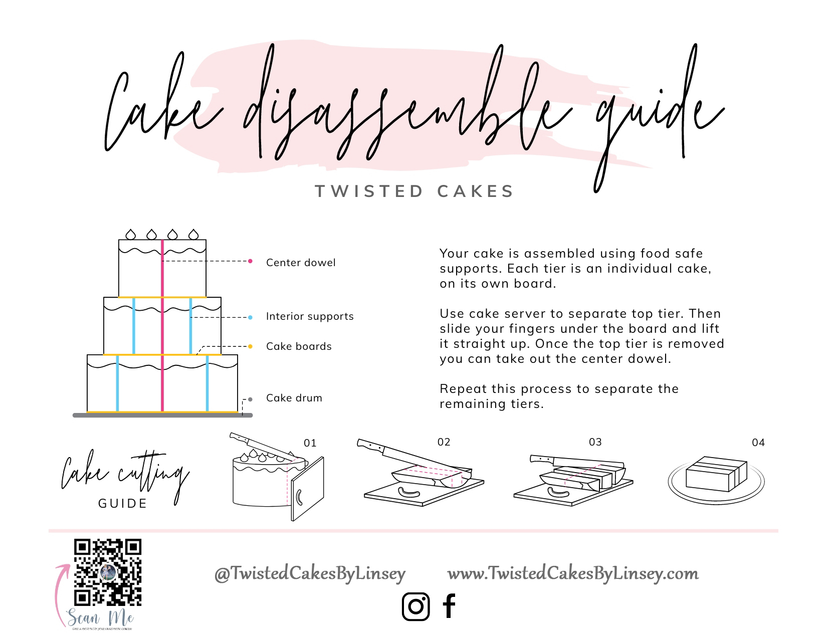 TIERED CAKE SUPPORTS WITH DOWELS SET (REUSABLE) – Theafrocakery